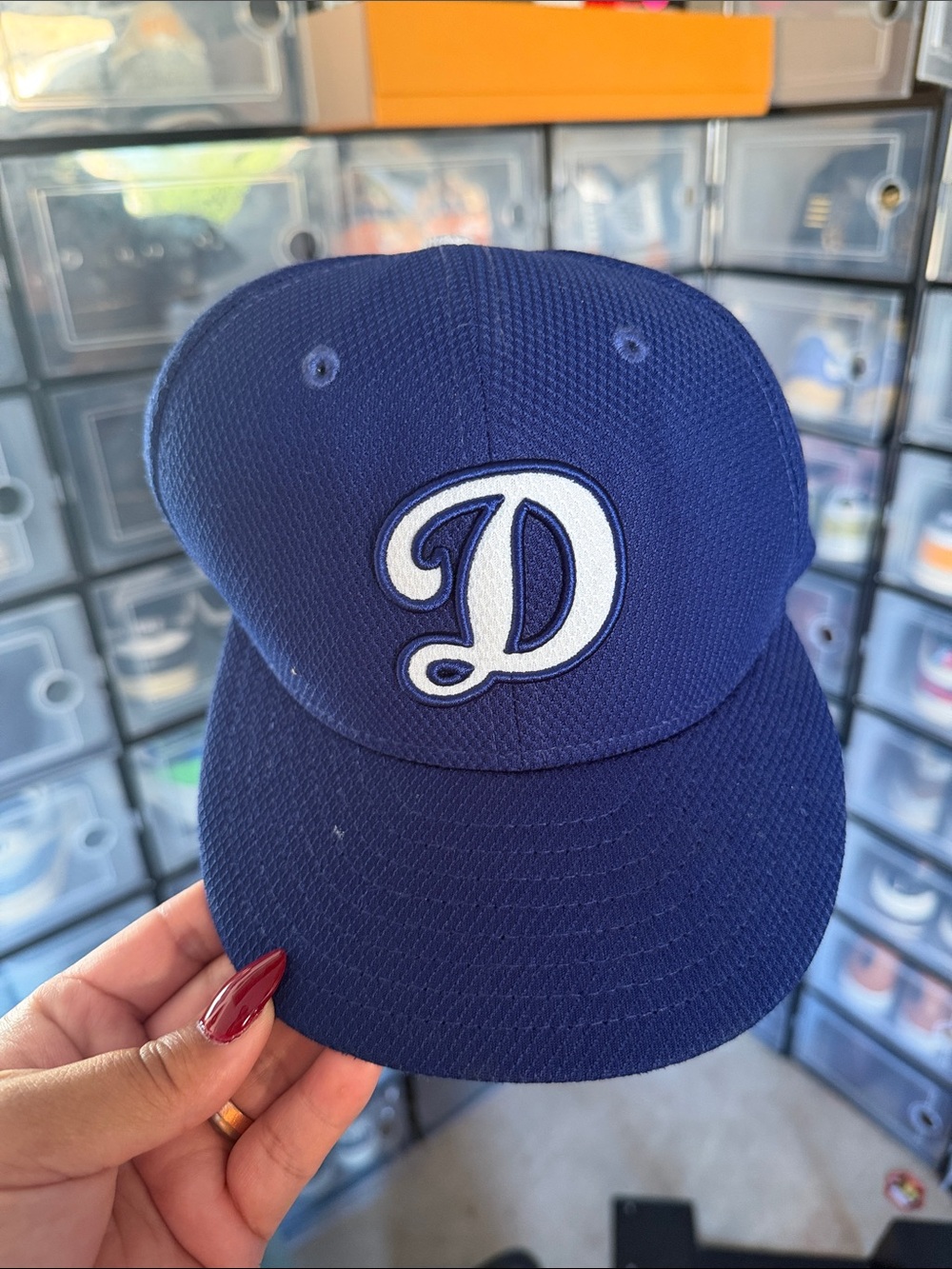Kids Dodgers fitted hat size 6 3/4